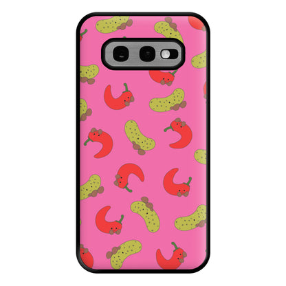 Red Chillis And Pickles Pattern Phone Case for Galaxy S10e