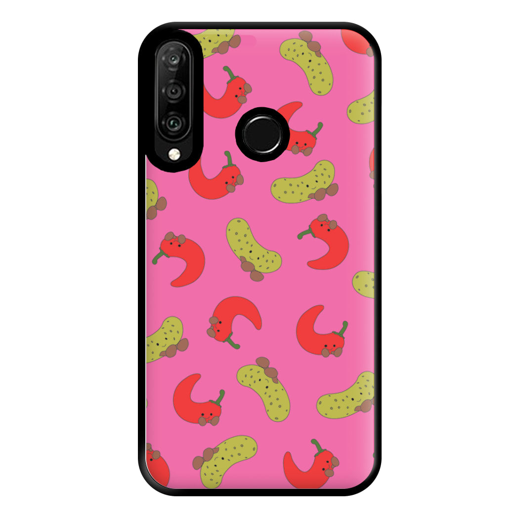 Red Chillis And Pickles Pattern Phone Case for Huawei P30 Lite