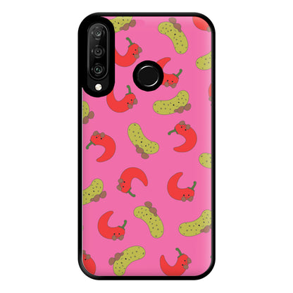 Red Chillis And Pickles Pattern Phone Case for Huawei P30 Lite