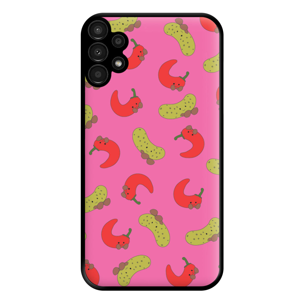 Red Chillis And Pickles Pattern Phone Case for Galaxy A13