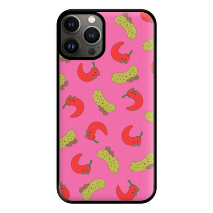 Red Chillis And Pickles Pattern Phone Case for iPhone 13 Pro Max