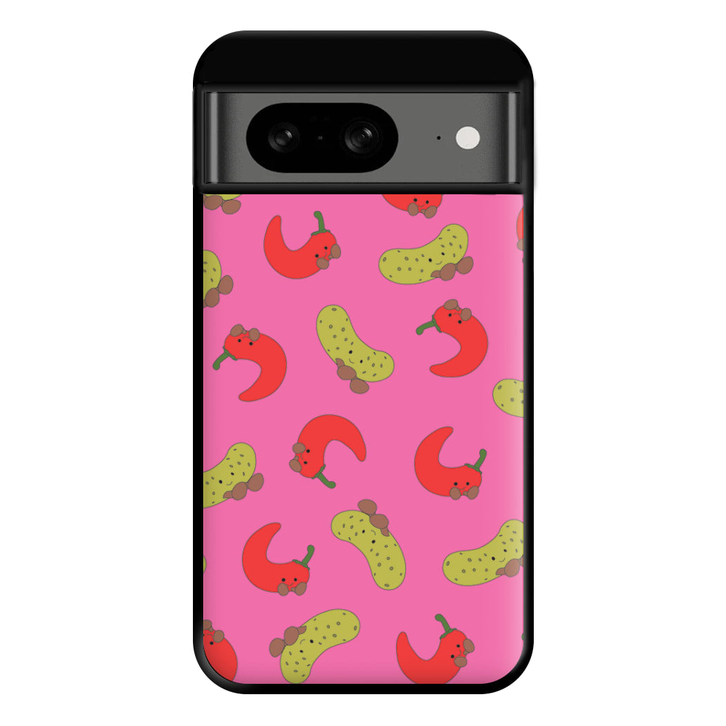 Red Chillis And Pickles Pattern Phone Case for Google Pixel 8