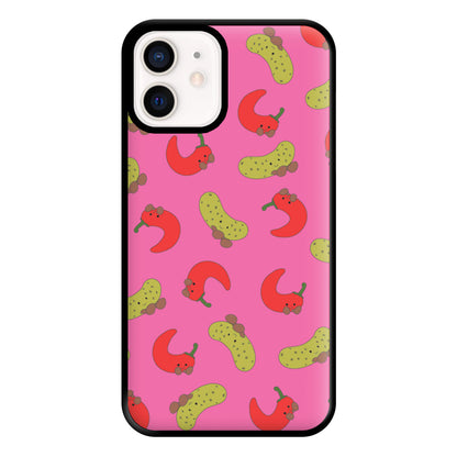 Red Chillis And Pickles Pattern Phone Case for iPhone 13 Mini