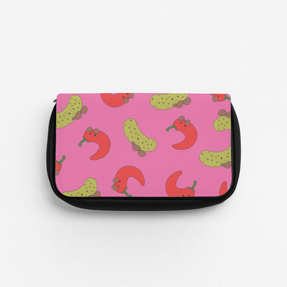 Red Chillis And Pickles Pattern Pencil Case