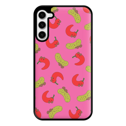 Red Chillis And Pickles Pattern Phone Case for Galaxy S23 Plus