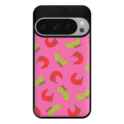 Red Chillis And Pickles Pattern Phone Case for Google Pixel 9 Pro XL