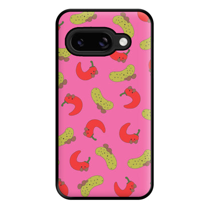 Red Chillis And Pickles Pattern Phone Case for Google Pixel 8a