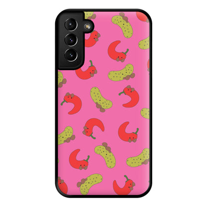 Red Chillis And Pickles Pattern Phone Case for Galaxy S21 Plus