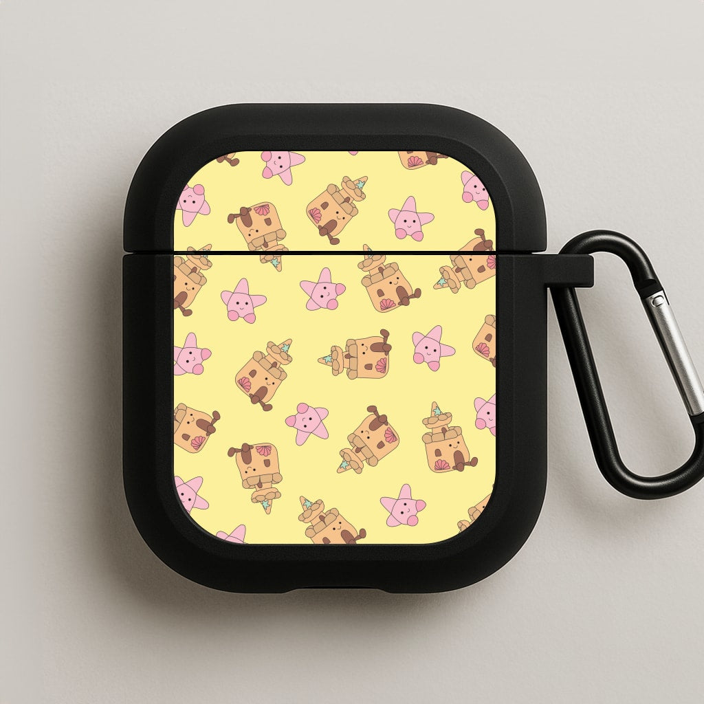 Sandcastles And Stars Pattern AirPods Case