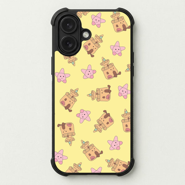 Sandcastles And Stars Pattern Phone Case — Bumper case