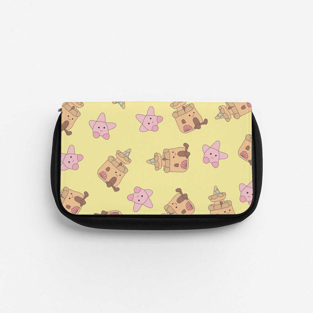 Sandcastles And Stars Pattern Pencil Case