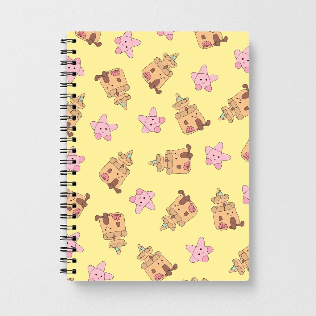Sandcastles And Stars Pattern Notebook