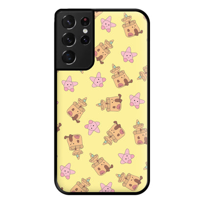 Sandcastles And Stars Pattern Phone Case for Galaxy S21 Ultra