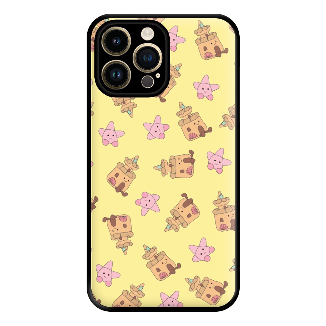 Sandcastles And Stars Pattern Phone Case for iPhone 14 Pro Max