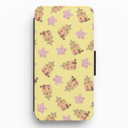 Sandcastles And Stars Pattern Flip / Wallet Phone Case