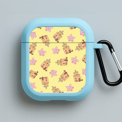 Sandcastles And Stars Pattern Blue AirPods Case