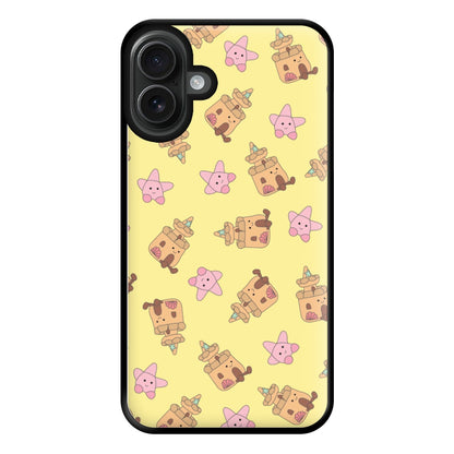 Sandcastles And Stars Pattern Phone Case for iPhone 16 Plus