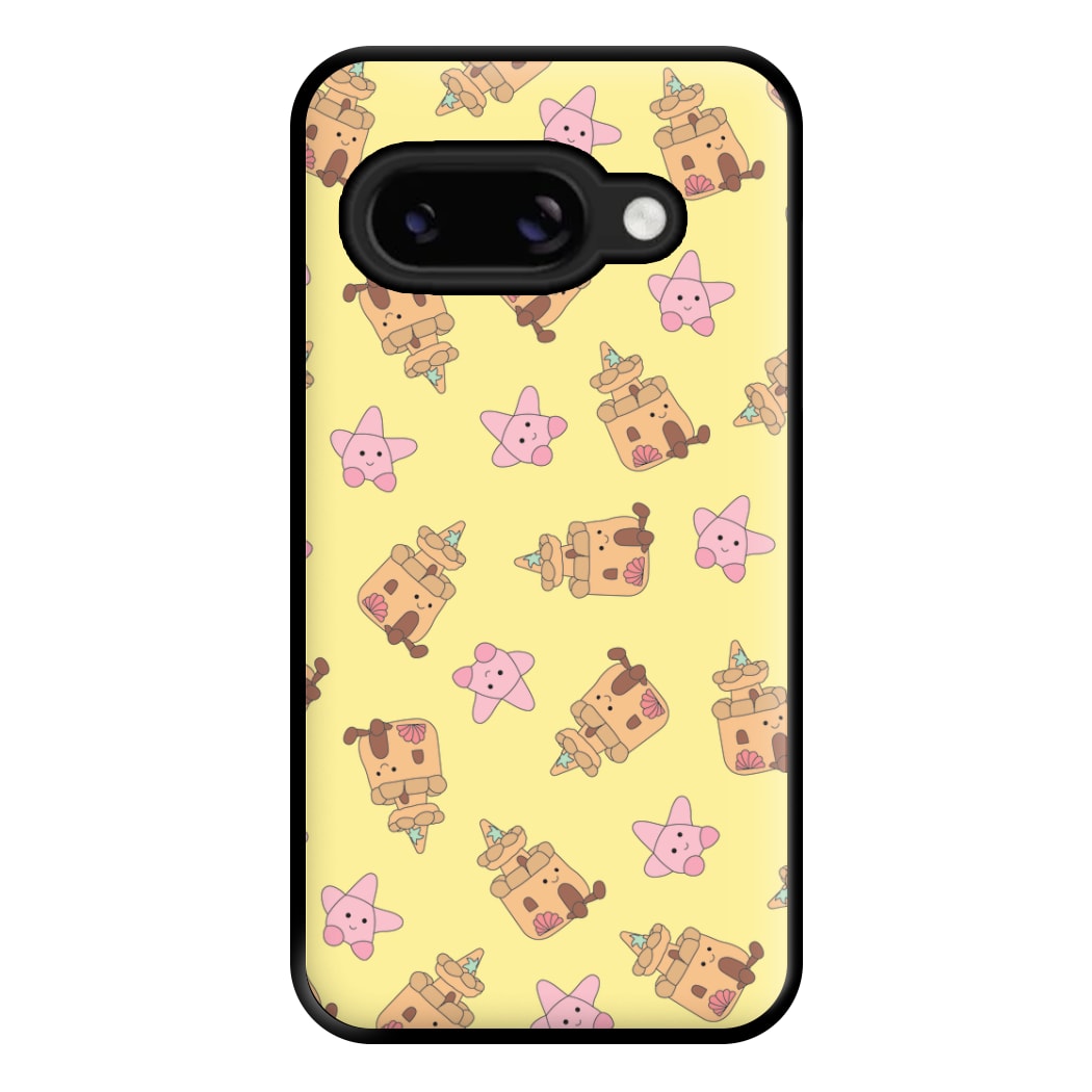 Sandcastles And Stars Pattern Phone Case for Google Pixel 8a