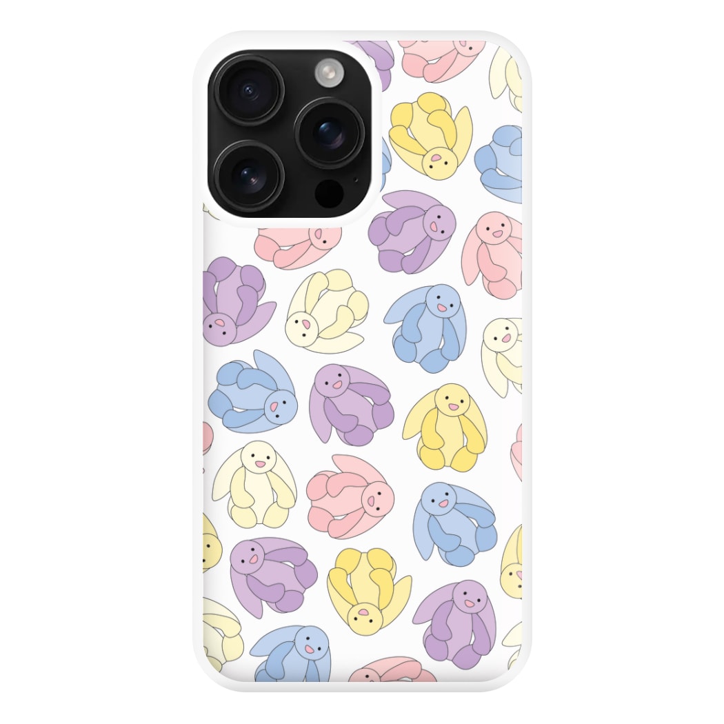 Pastel Bunnies Pattern Phone Case for iPhone 16 Pro Max