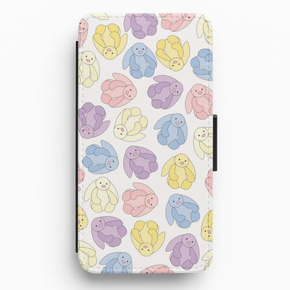 Pastel Bunnies Pattern Flip / Wallet Phone Case