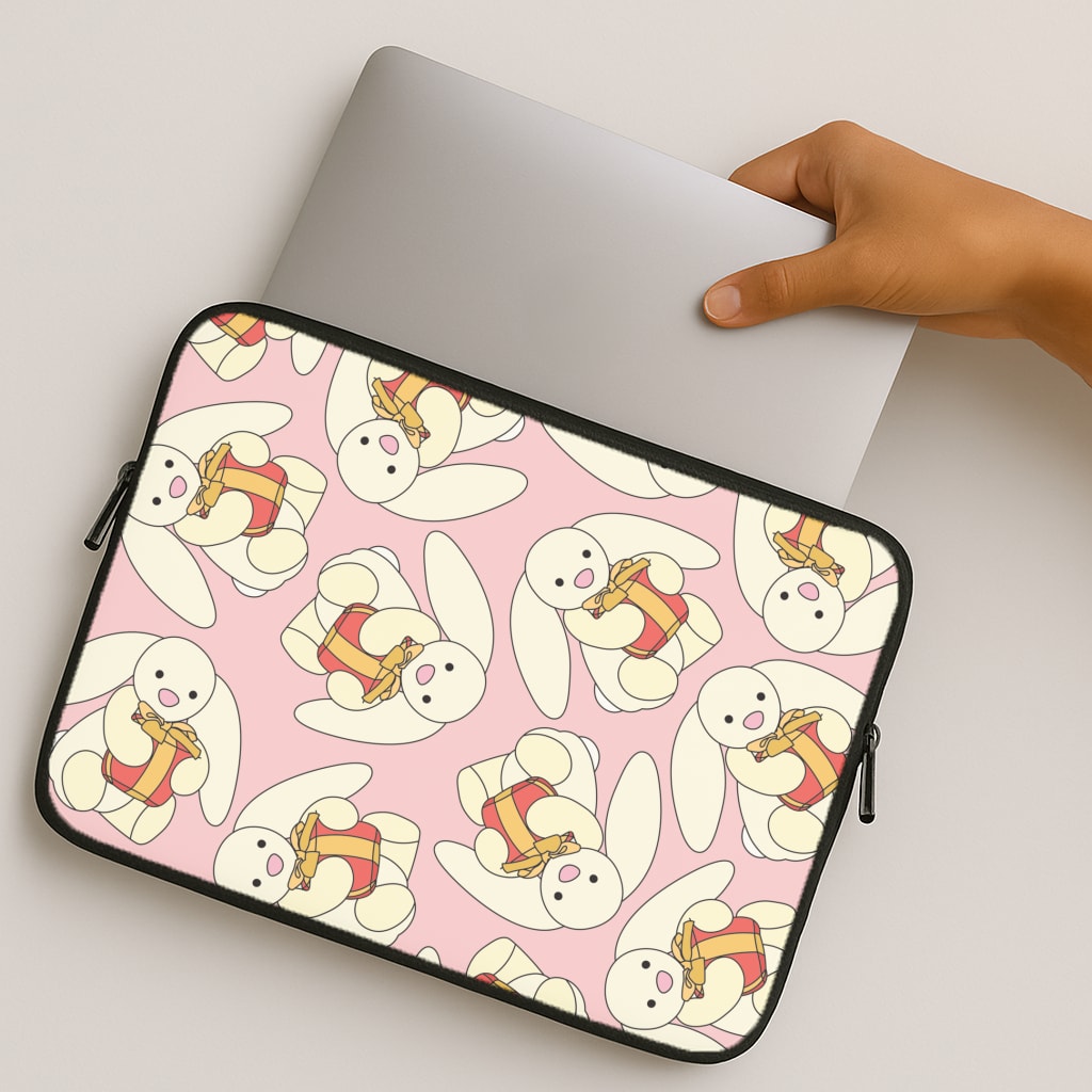 Bunny Present Pattern MacBook Case