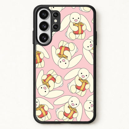 Bunny Present Pattern Phone Case for Galaxy S26 Ultra