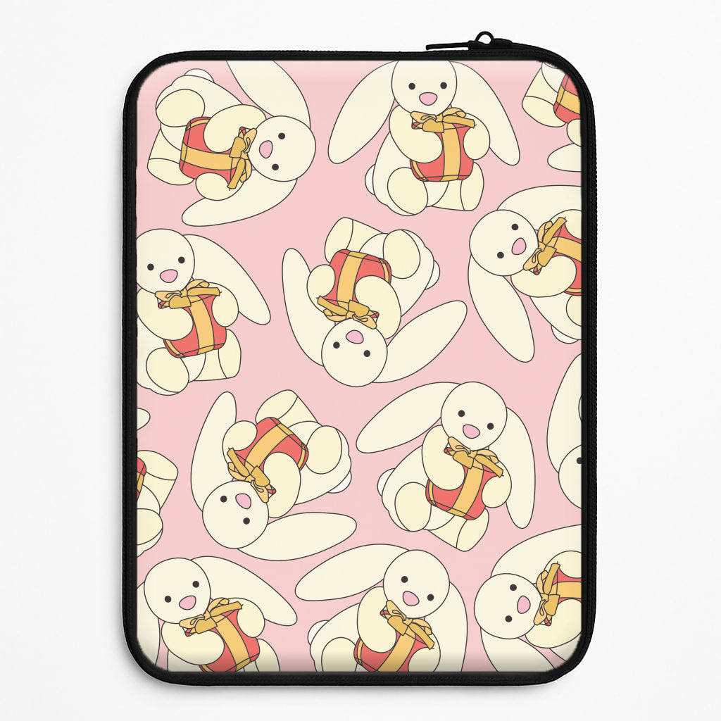 Bunny Present Pattern Laptop Sleeve