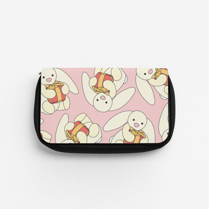 Bunny Present Pattern Pencil Case