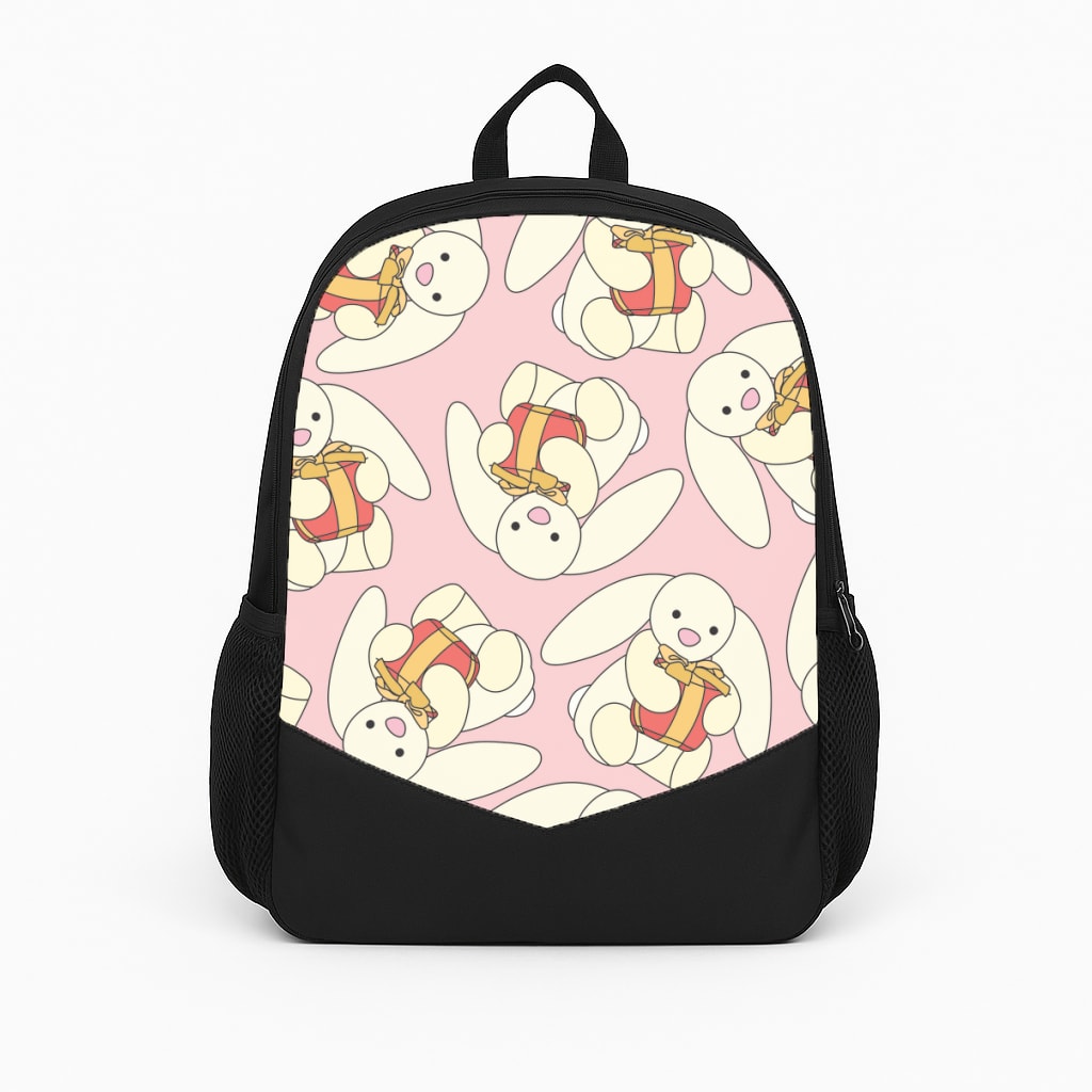 Bunny Present Pattern Backpack