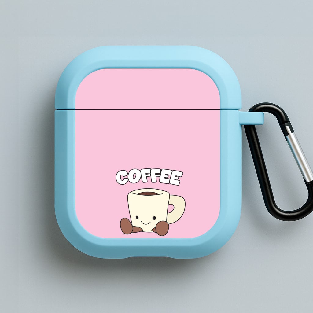 Coffee Please Mug Blue AirPods Case
