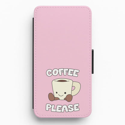 Coffee Please Mug Flip / Wallet Phone Case