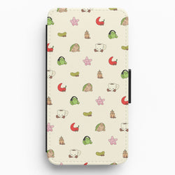 Plushies Pattern Flip / Wallet Phone Case