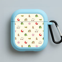Plushies Pattern Blue AirPods Case