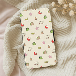 Plushies Pattern Wallet Phone Case