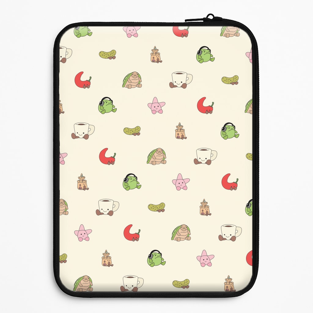 Plushies Pattern Laptop Sleeve