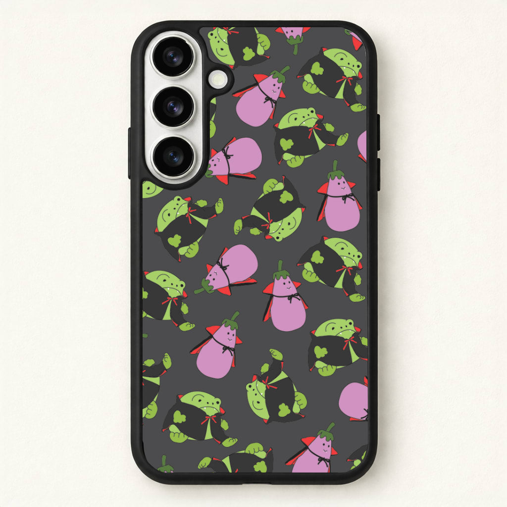 Vampire Frogs And Vegetables Pattern - Halloween Phone Case for Galaxy S26