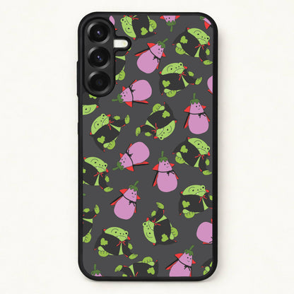 Vampire Frogs And Vegetables Pattern - Halloween Phone Case for Galaxy A57