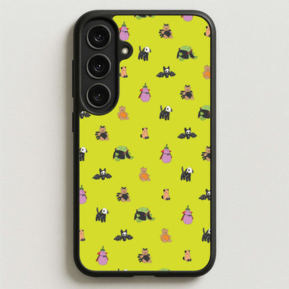 Halloween Plushies Pattern III - Halloween Phone Case for Galaxy S25FE