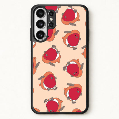 Christmas Robin Plush Pattern Phone Case for Galaxy S26 Ultra