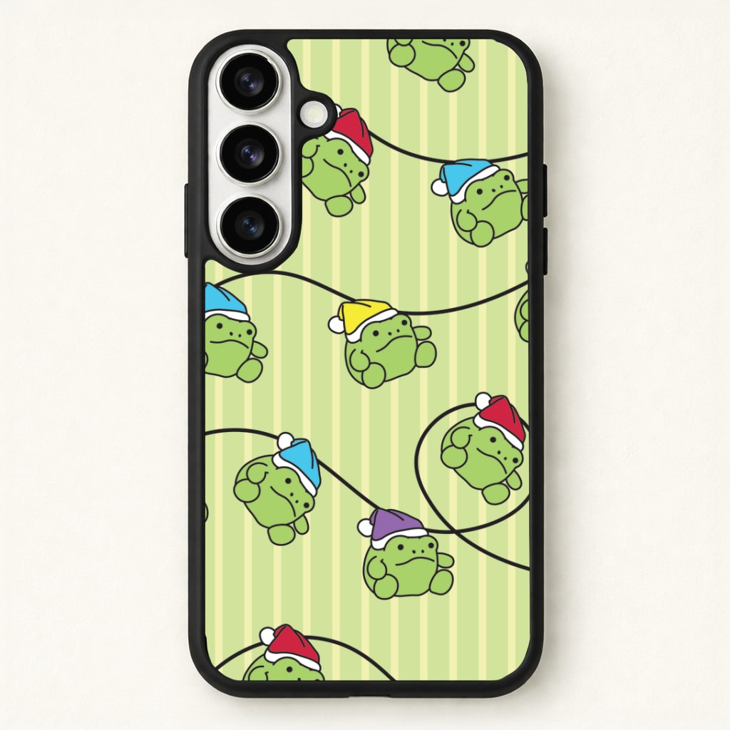 Christmas Frog Plush Fairylights Pattern Phone Case for Galaxy S26 Plus