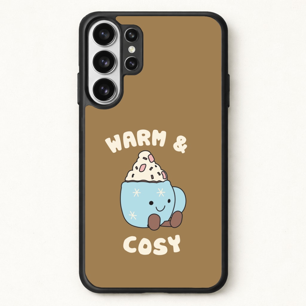 Hot Cocoa Plush Quote Phone Case for Galaxy S26 Ultra
