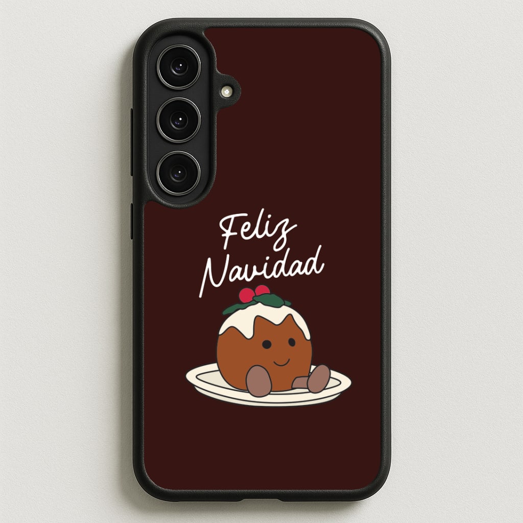 Christmas Pudding Plush Phone Case for Galaxy S25FE