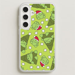 Christmas Frogs And Stars Plush Pattern Phone Case for Galaxy S25FE
