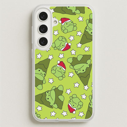 Christmas Frogs And Stars Plush Pattern Phone Case for Galaxy S25FE