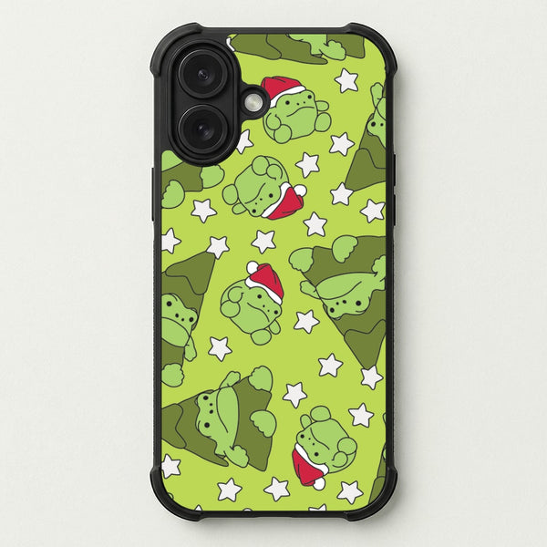 Christmas Frogs And Stars Plush Pattern Phone Case — Bumper case