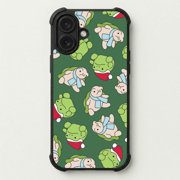 Grumpy Christmas Plushies Pattern Phone Case — Bumper case