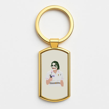 Nurse Joker Gold Keyring