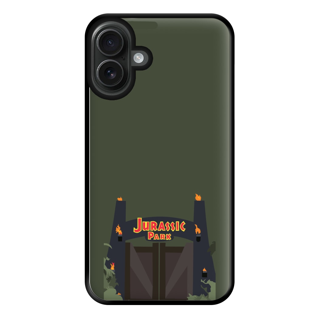 The gate - Dinosaur Park Phone Case for iPhone 16 Plus