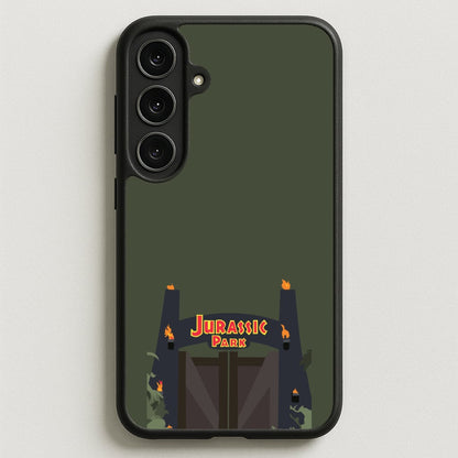 The gate - Dinosaur Park Phone Case for Galaxy S25FE