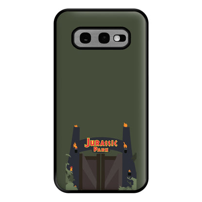 The gate - Dinosaur Park Phone Case for Galaxy S10e